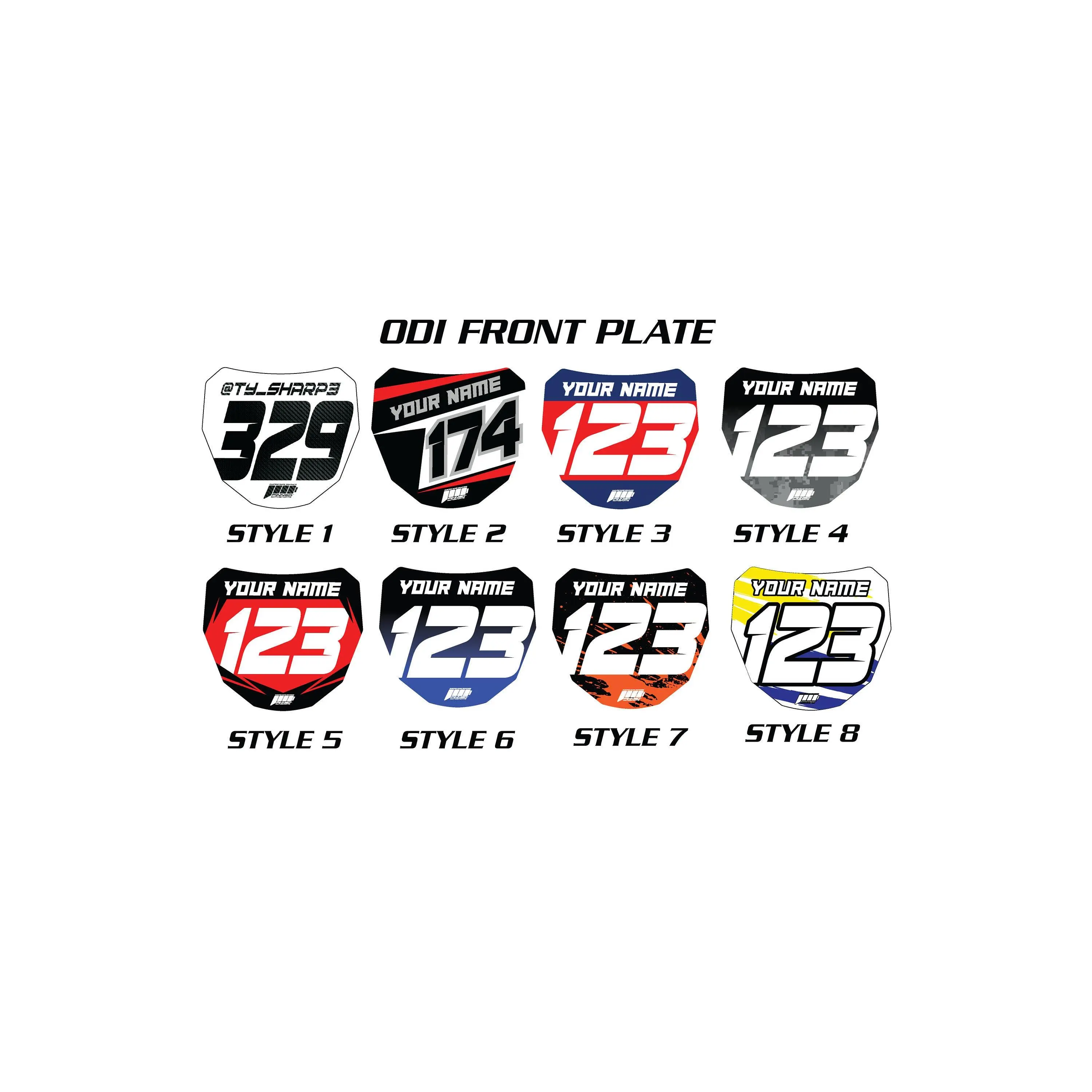 ODI Downhill Front Plate Decals