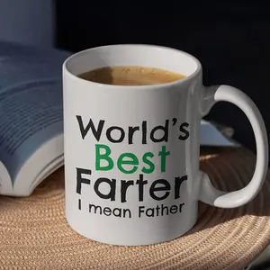 Letter-Printing Ceramic Mug with Handle - Personalised Cup, Reusable Washable Drinkware, Unique Father’s Gift for Special Occasions