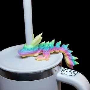 Tumbler Straw Buddy Dragon Straw Topper 3d Print