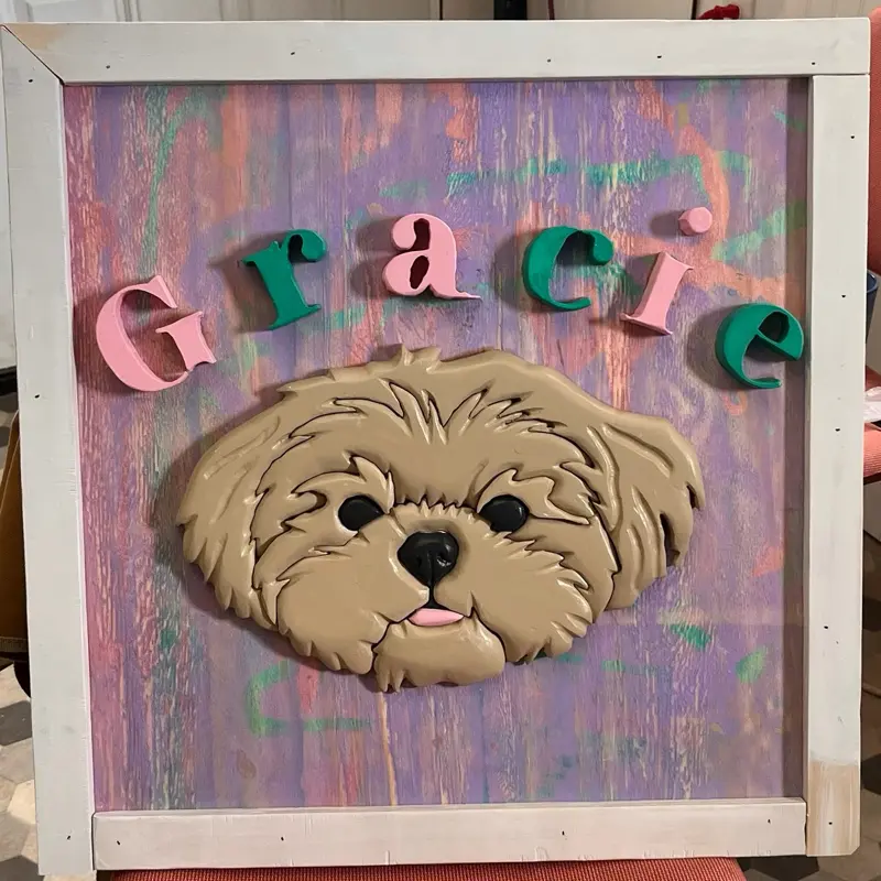 Custom Pet Portrait - 3D Wood Artistic Decorative Sculpture, Home Decor Ornaments, All Ages-Friendly Home Supplies Figurine Ornaments