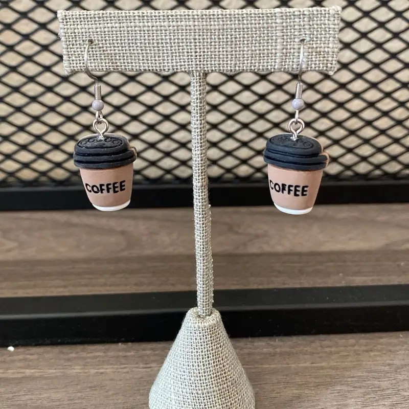 Coffee Mug Charm Earrings!