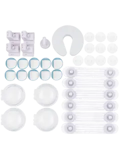 Smiles & Hugs 36-Piece Baby Proofing Kit - No-Drill Easy Installation Child Safety Set for Home
