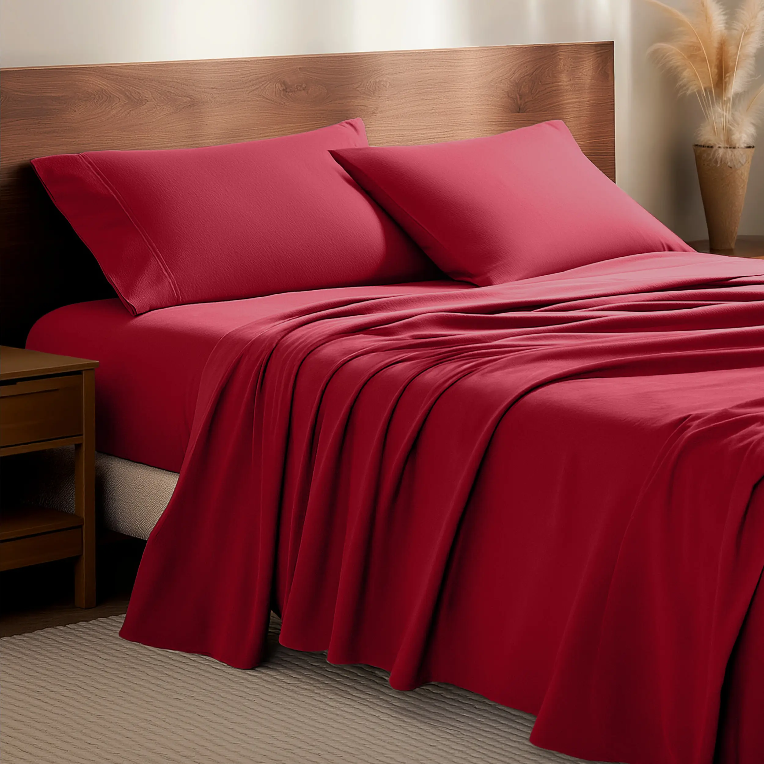 Bare Home Double Brushed Flannel Bed Sheet Set - Solid Color, Soft Cotton Bed Linens Bare Home Double Brushed Flannel Bed Sheet Set - Solid Color, Soft Cotton Bed Linens