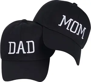 Mom and Dad Adjustable Embroidered Baseball Cap for Couples, Fathers - Unique Design, Comfortable Fit
