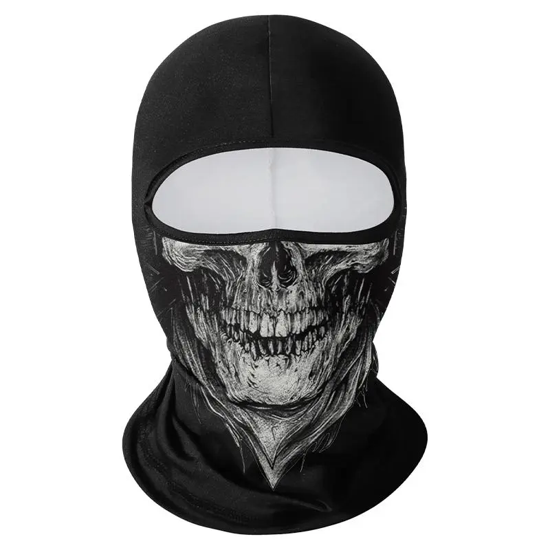 Cycling Mask Skull Quick-drying Sunscreen Balaclava Men's Motorcycle Elastic Helmet Lined Ghost Full Face Windproof Headgear