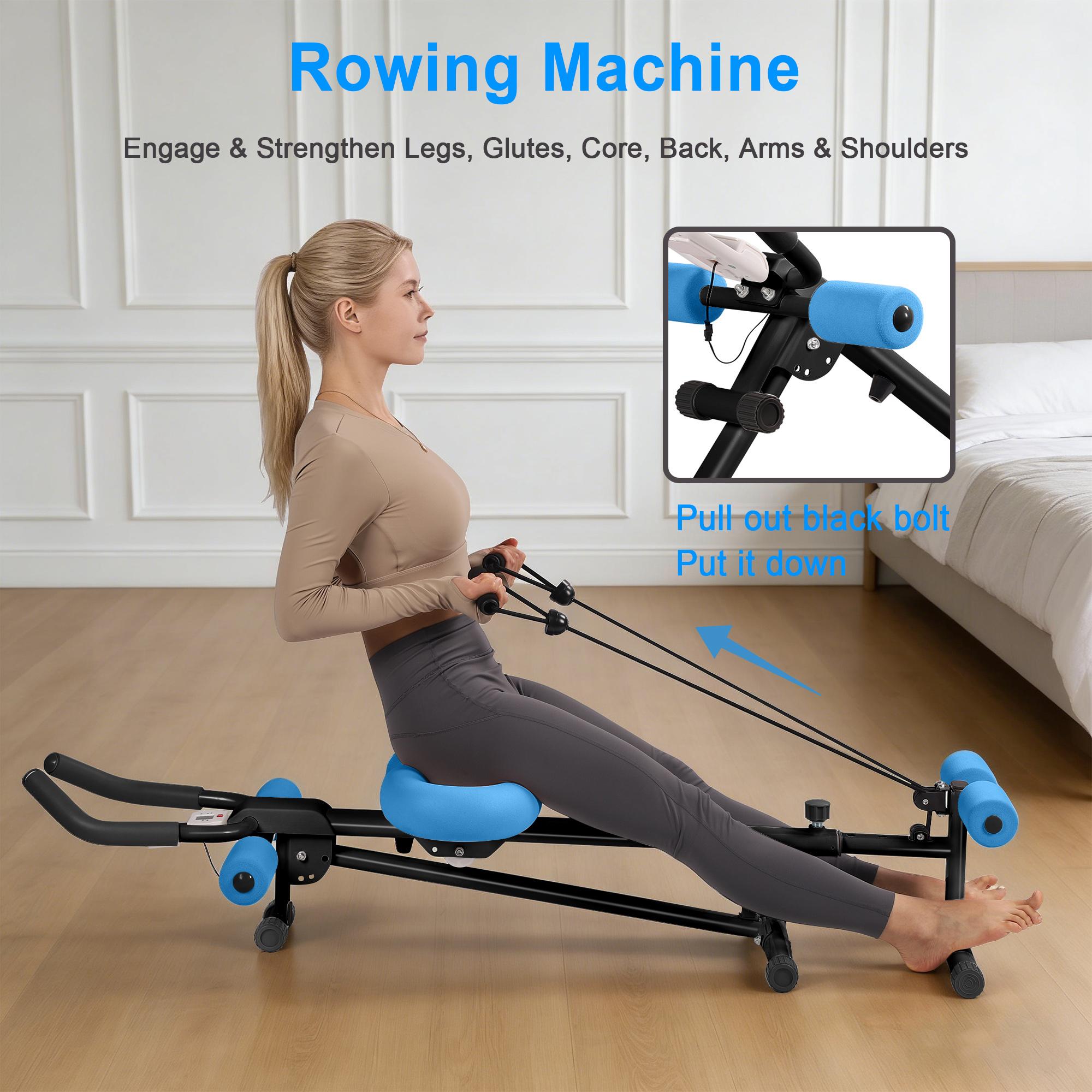 Adjustable Ab Trainer for Home Exercise Abdominal Core Machine Abs Crunch Machine Foldable Stomach Workout Equipment for Women Men 330LBS Capacity