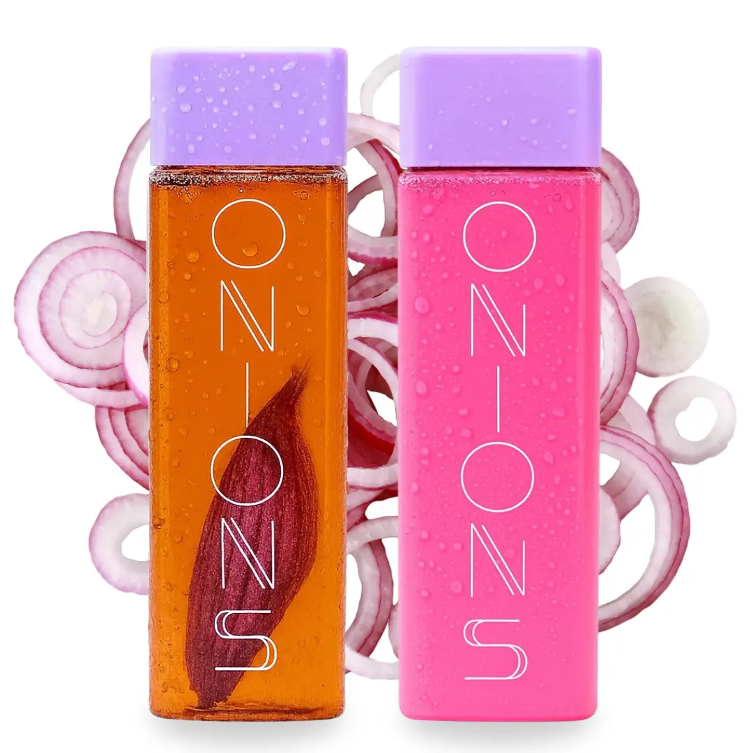 Onion Extract Shampoo & Leave-In Conditioner Set, 500 ml (16.9 fl oz) Each, Made With Real Botanicals Including Onion, Rosemary & Horsetail, Nourishing Daily Scalp and Hair Care Duo, Natural Handcrafted Formula