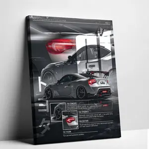 Unframed JDM Tuner Car Canvas Art Modern Sports Car Magazine Poster Garage Wall Decor
