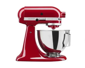 KitchenAid Ultra Power Plus Series 4.5-Quart Tilt-Head Stand Mixer Empire Red 10 Speeds Stainless Steel Bowl 300W Motor with 6 Accessories