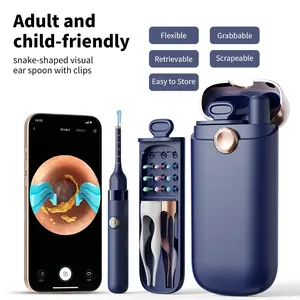 HD Ear Wax Removal Kit with Camera – Visual Otoscope Ear Cleaner with Flexible Scope & Precision Tweezers for Adults & Kids