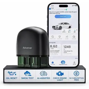 Advancer AD20 Pro AI-Assisted  OBD2 Scanner Diagnostic Tool,  Code Reader for &Android,  System Scan Tool with Free Updates -Check Engine, Oil Reset, Performance/ Test