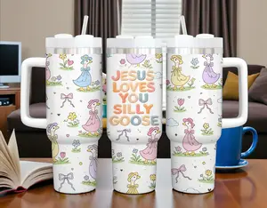 Cute Coquette Goose 40oz Tumbler, Idea Fans Gift Cute Coquette Goose 40oz Tumbler, Idea Fans Gift