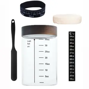 35 Oz Wide-Mouth Sourdough Starter Jar Kit - Practical Kit For Sourdough Beginners and Experts