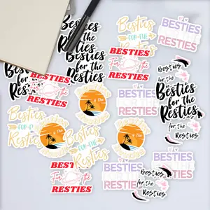 Stickers Pack 20 Pcs Besties Colorful Waterproof Guitar for Bottle Water Bumper The Bike Resties Laptop Aesthetic Luggage Vinyl Car Skateboard