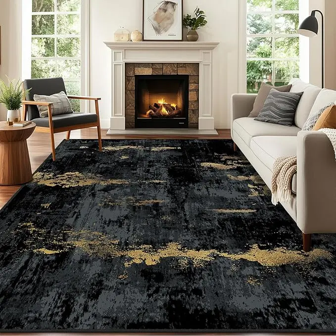 Boho Graphic Rug - Non-Slip, Soft, Washable Bohemian Pattern Mat for Living Room, Bedroom, Modern Decorative Abstract Artwork Area Rug, Modern Rug