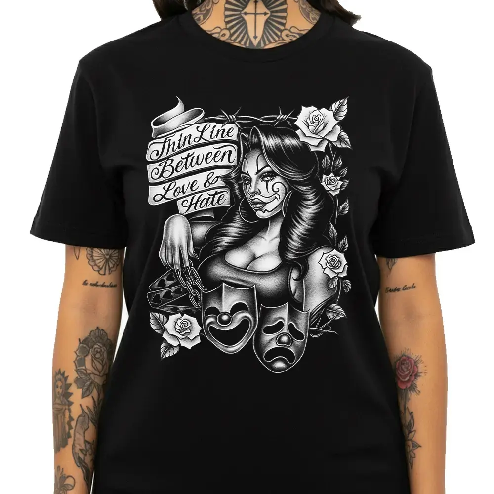 Chicana Graphic T-Shirt with Mexican Chicano Lowrider Art, Unisex Cotton Short Sleeve Streetwear Top, Shortsleeve, Tshirt, Menswear