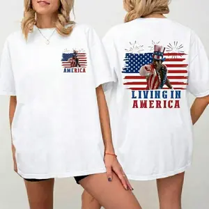 Apollo Creed Living In America Shirt, Patriotic Boxing Fourth Of July Vintage America T-Shirt, Retro USA Fighter Shirt