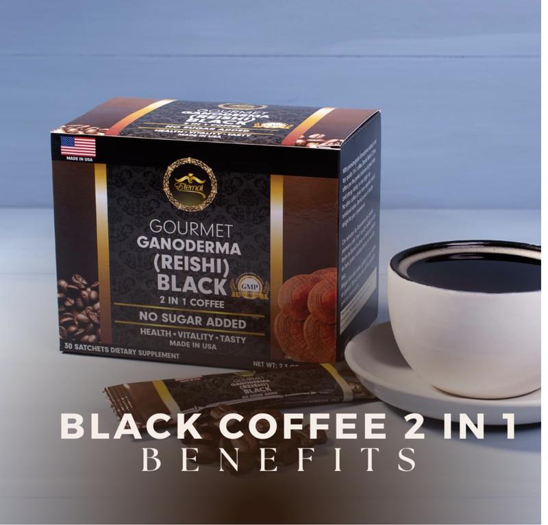 Eternal Spirit Beauty Asian Black Coffee Singles - Unparalleled Convenience in Individual Packets for Quick and Flavorful Energy (30 Sachets - 0.07 Oz Each)