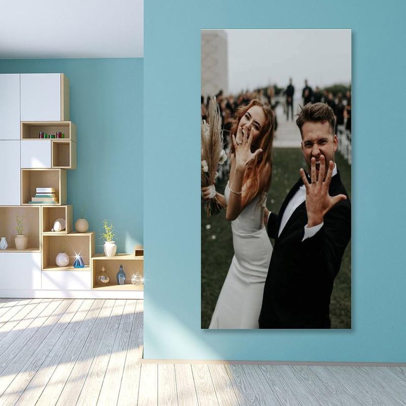 Extra Large 24*48-inch Custom Framed Canvas Family Portrait Wedding photos - Perfect Gift for Friends and Families | Ideal Room Decor, Wall Paintings for Living Room, Living Room Wall Decor, Highquality Print,Christmas decorations, Christmas gifts
