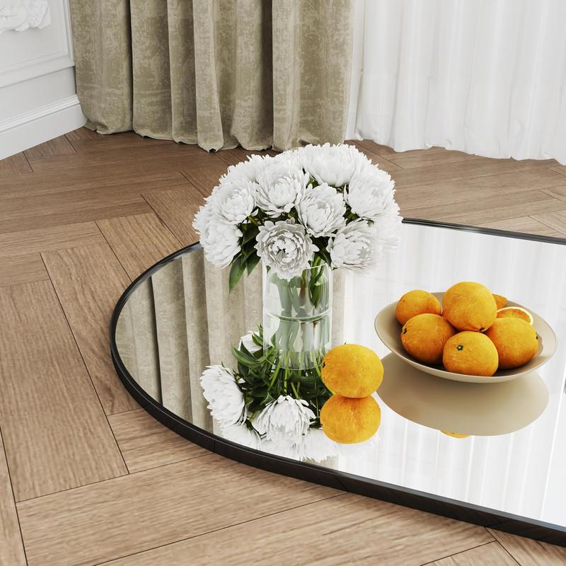 34"x76" Large Mirror Full Length,Nano Glass  Floor Mirror, Arched Full Length Mirrors,Large Standing Mirror,Black Arched Mirrors