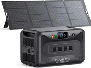 BLUETTI Solar Generator Apex 300 (2025 New) with 350W Solar Panel, 2764.8Wh LFP Battery Backup with 6 3840W AC Outlets (7680W Surge), 120V/240V Dual Voltage, Ideal for Camping and Off-Grid Living