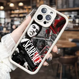 Scarface Red for phone case, compatible with iPhone 17 Pro Max, 16 Pro Max，15 Pro, 14, 13, 12, 11, XR, XS Plus, SE, Mini. Made from soft TPU shock-resistant silicone material, this stylish street-style gift is perfect for any occasion.