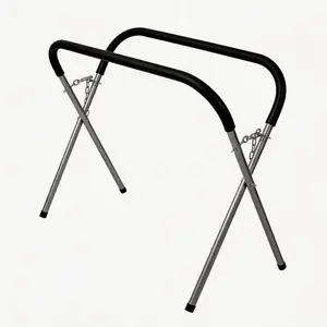 750LB Capacity Heavy-Duty Portable Work Stand | Adjustable Steel Workbench & Fender Stand | Padded Top for Body Shop, Garage & DIY Painting
