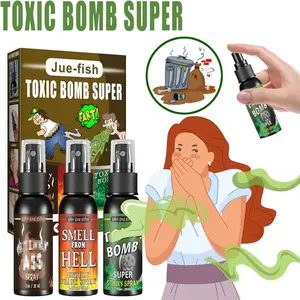 2026 April Fool's Day Gift 3pcs/set 30ml Liquid Fart SprayNon Toxic Stink Bomb Ass-Smelly Stinky Gas Prank Toy FunJoke Tricky Smelly Fart Party Supplies