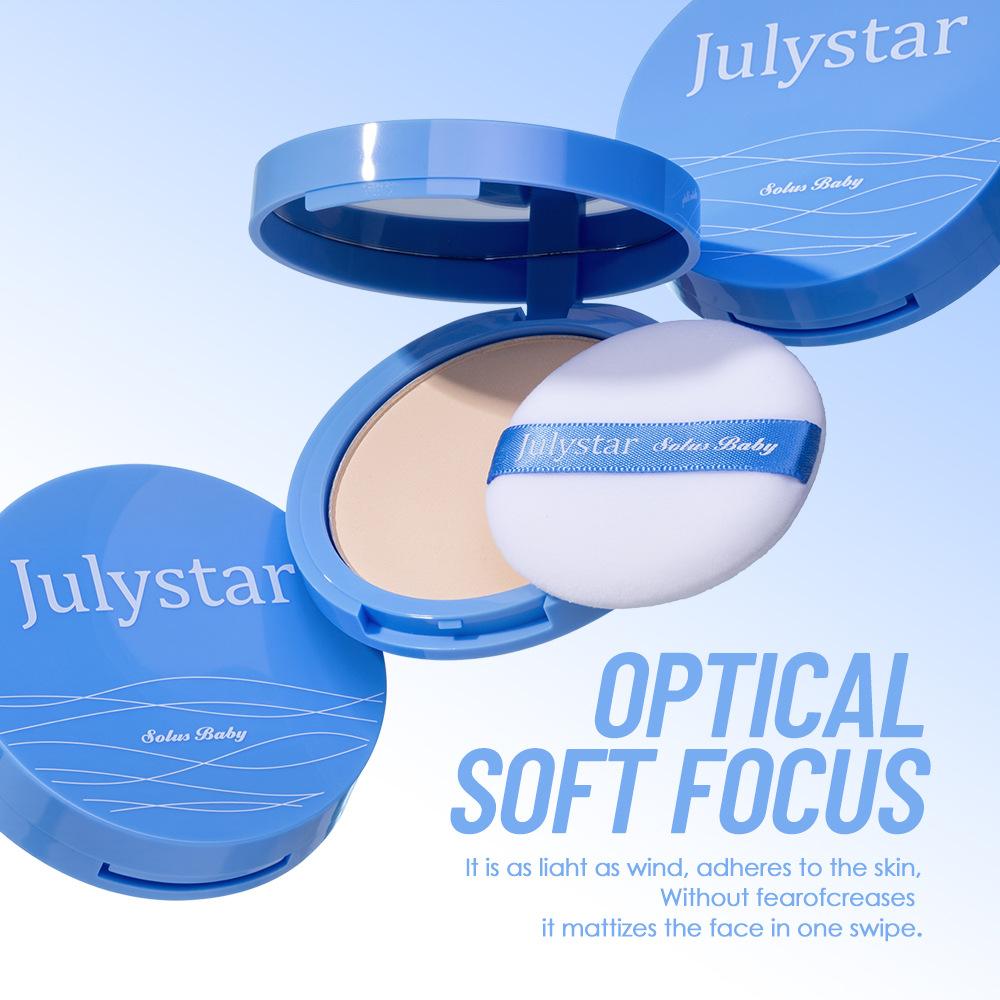 Waterproof facial powder, lightweight matte oil control setting powder with powder puff, Blurring & Brightening , long-lasting and flawless makeup, suitable for women and girls' cosmetics，Beauty Cosmetics