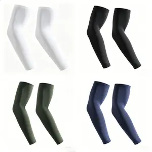 2/4 Pairs Solid Color Cooling Arm Sleeves, UPF 50+ UV Sun Protection Ice Silk Arm Covers, Stretchy, Cool & Quick Dry Compression Sleeves for Work, Sports & Daily Wear, Unisex