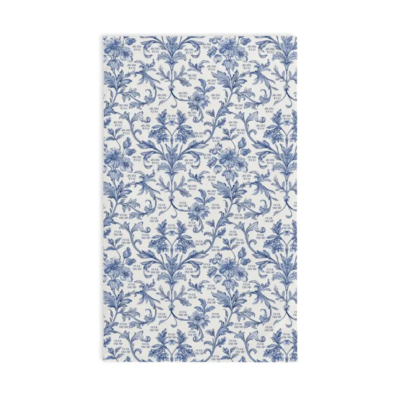 Subtle Toile de Jouy Hand Towel, Funny Political Home Decor, French Country Kitchen Towel, Hostess Gift, Sarcastic Liberal Gift, FDT Towel
