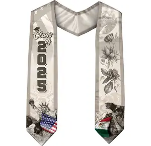 Mexican American Flag Graduation Stole 2025, Mexican Graduation Sash, Mexico Graduation Stole Gift