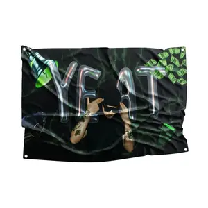 Yeat Flag – 3x5ft Stylish Wall Banner + Hanging Hooks For Rap Fans Trending Hip-Hop Decor For College Dorms & Bedrooms