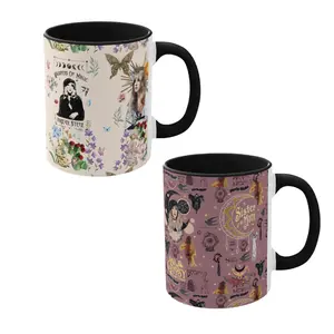 Stevie Nicks Vintage Boho Mug, Witchy Aesthetic Coffee Cup, Fleetwood Mac Inspired Floral Ceramic Mug, Gift for Music Lovers