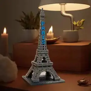 2026 New Eiffel Tower 3D Puzzle Building Blocks Decoration, Home Office Bookshelf Decor, Party Living Room TV Stand Display Gift