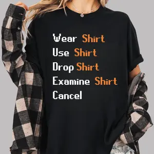 Runescape Inventory Menu Graphic Tee, Retro Pixel Gamer Shirt, Unisex Sweatshirt Hoodie