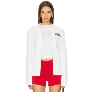 Terez x REVOLVE 49ers Zip Knit Cardigan in White