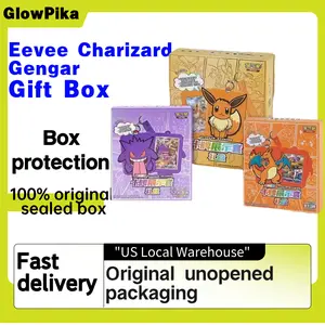 New Eevee Charizard Gengar Pokemon S-Chinese Card Display Frame Gift Box mon tcg cn