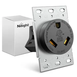 Nilight 30AMP RV Power Outlet 125V NEMA TT-30R Heavy Duty Receptacle Straight Blade ETL Listed Flush Mounting Replacement Panel for Camper Trailer Motorhome Van