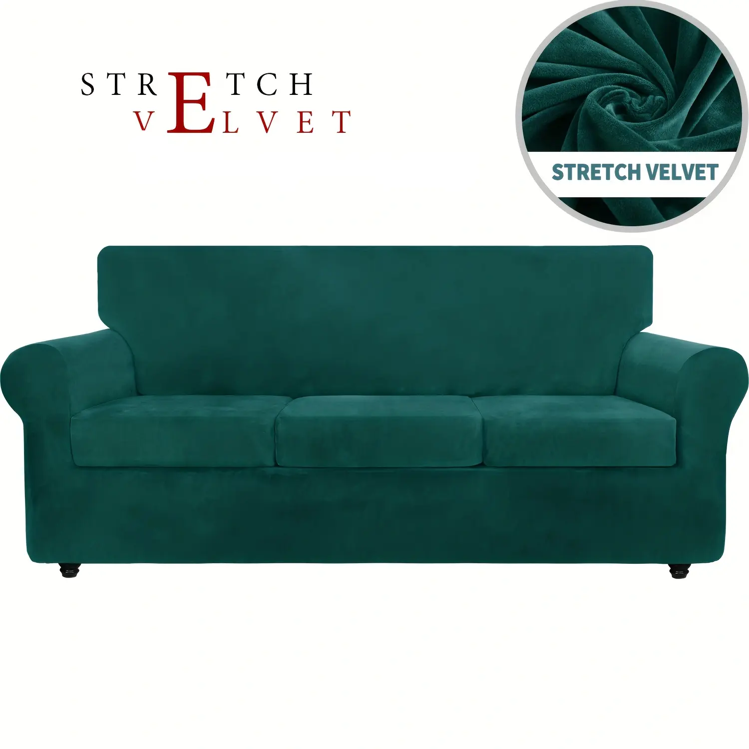 2/3/4-Piece Plush Soft Sofa Cover Set, Multi-Size Short Plush Solid Color Covers with Stretch Elastic Bottom, Elastic Sofa Protector for Household Textiles, Fits Many Sofas
