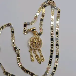 Dream Catcher multi-stones fashion necklace three colors Gold-plated 24"inches