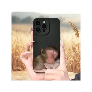 Creative Sleeping Monkey Color Pattern Phone Case, Thickened Full Body Protection, Shockproof  TPU Soft Shell, Birthday Or Festival Giftsuitable For IPhone17/IPhone17 Air/IPhone17 Pro/IPhone17 Pro Max/16 Pro Max/15 Pro Max/14 Pro Max/13 Pro Max/12 Pro Max