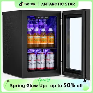 Antarctic Star 0.6Cu. Ft. Freestanding Wine Cellar, mini fridge,4-Bottle Red Wine with 6-Can Beer Refrigerator, Quiet Compressor, LED Light and Display, 40-61 ℉, Black Antarctic Star 0.6Cu. Ft. Freestanding Wine Cellar, mini fridge,4-Bottle Red Wine with 6-Can Beer Refrigerator, Quiet Compressor, LED Light and Display, 40-61 ℉, Black