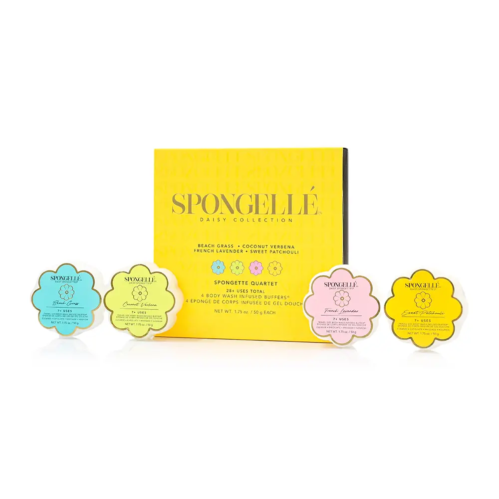 Spongette Quartet | Gift Set 2 (Body Wash Infused Buffers)