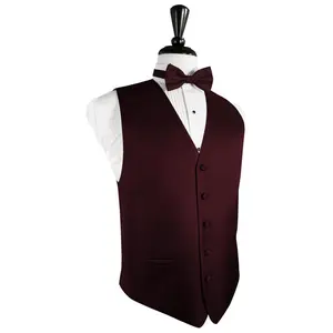 Merlot Herringbone Tuxedo Vest