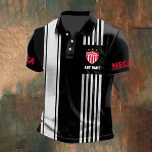 LIGA MX Club Necaxa Personalized Name Stripped Polo Design ST2502