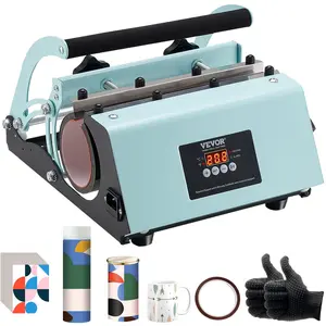 【Summervibes】VEVOR Tumbler Heat Press Machine,  , 11-30oz Mug Press, Heat Up Fast and Even, Tumbler Press with Sublimation Paper, Tape and Gloves, Temp and Time Setting, for Sublimation Tumblers, Cups, Mugs, Green
