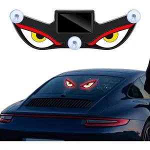 Car Rear Window Dynamic LED Display – Vampire Devil Eye Emoji Panel, Auto Decorative Light