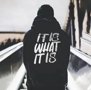 It Is What It Is Distressed Print Basic Men’s Hoodie, T-shirt, Sweatshirt - Motorcycle Shirt for Men, Streetwear - Racing Hoodie