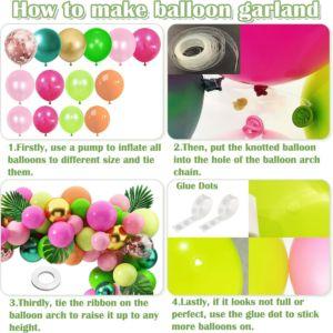 Tropical luau balloons arch garland kit luau party decorations with palm leaves flamingo palm tree aloha foil balloon coconut balloons set for tropical hawaiian aloha luau flamingo party alohaa